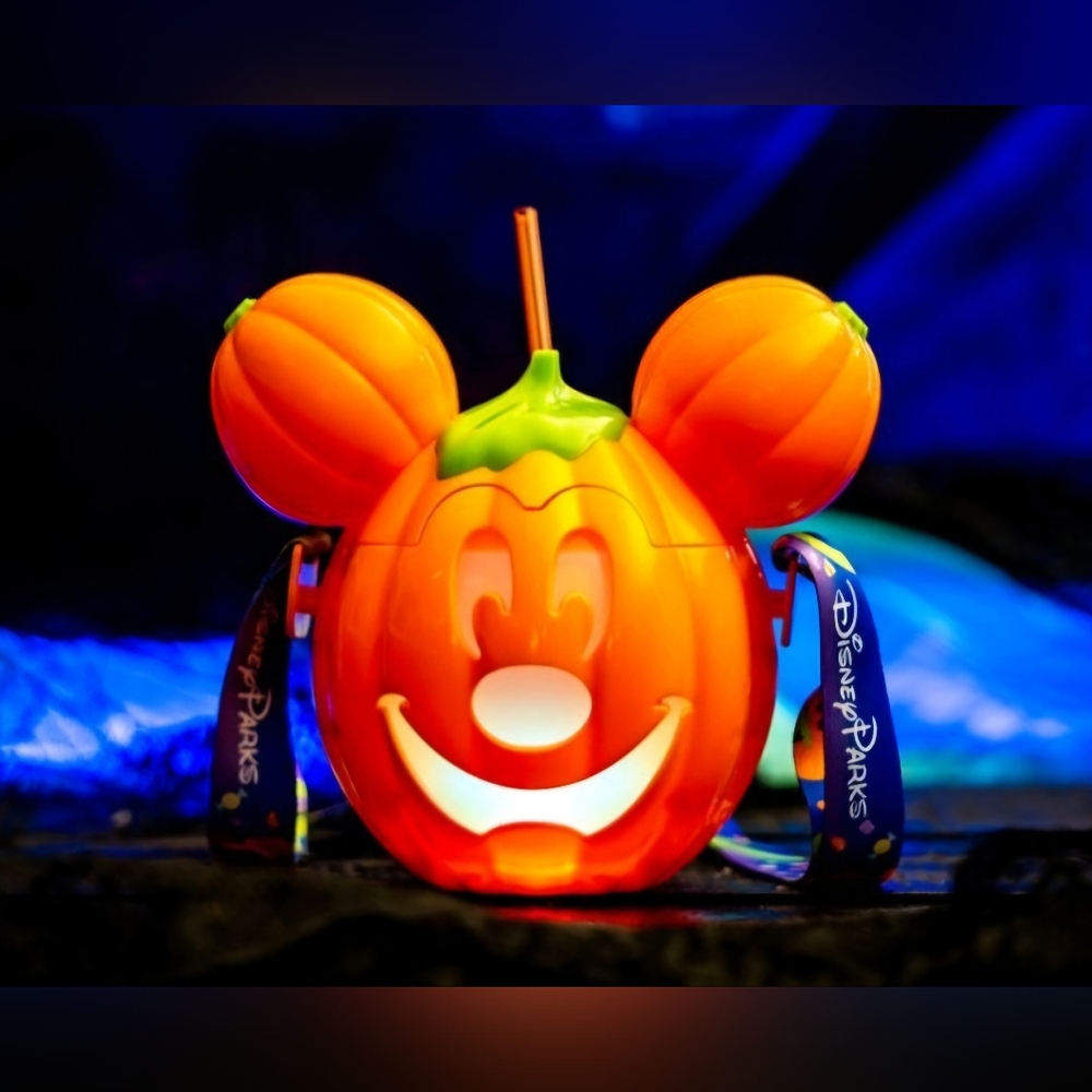 Disney Parks 2024 Mickey Jack-o-Lantern Light up Sipper  NWT